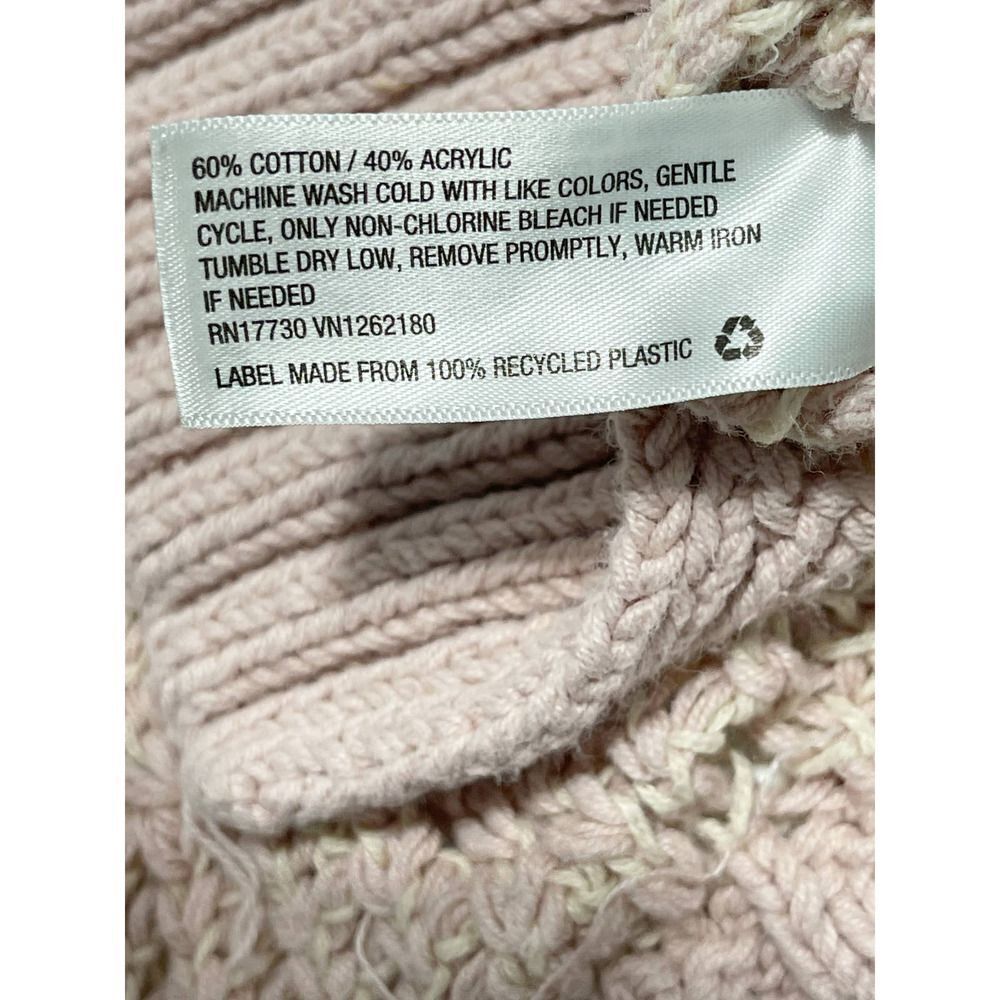 Universal Thread Open Knit Sweater Crew Neck Long Sleeve Pullover‎ Pink Cream XL - Picture 8 of 12